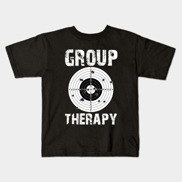 Group Therapy Target Shooting Kids T-Shirt by Hassler88